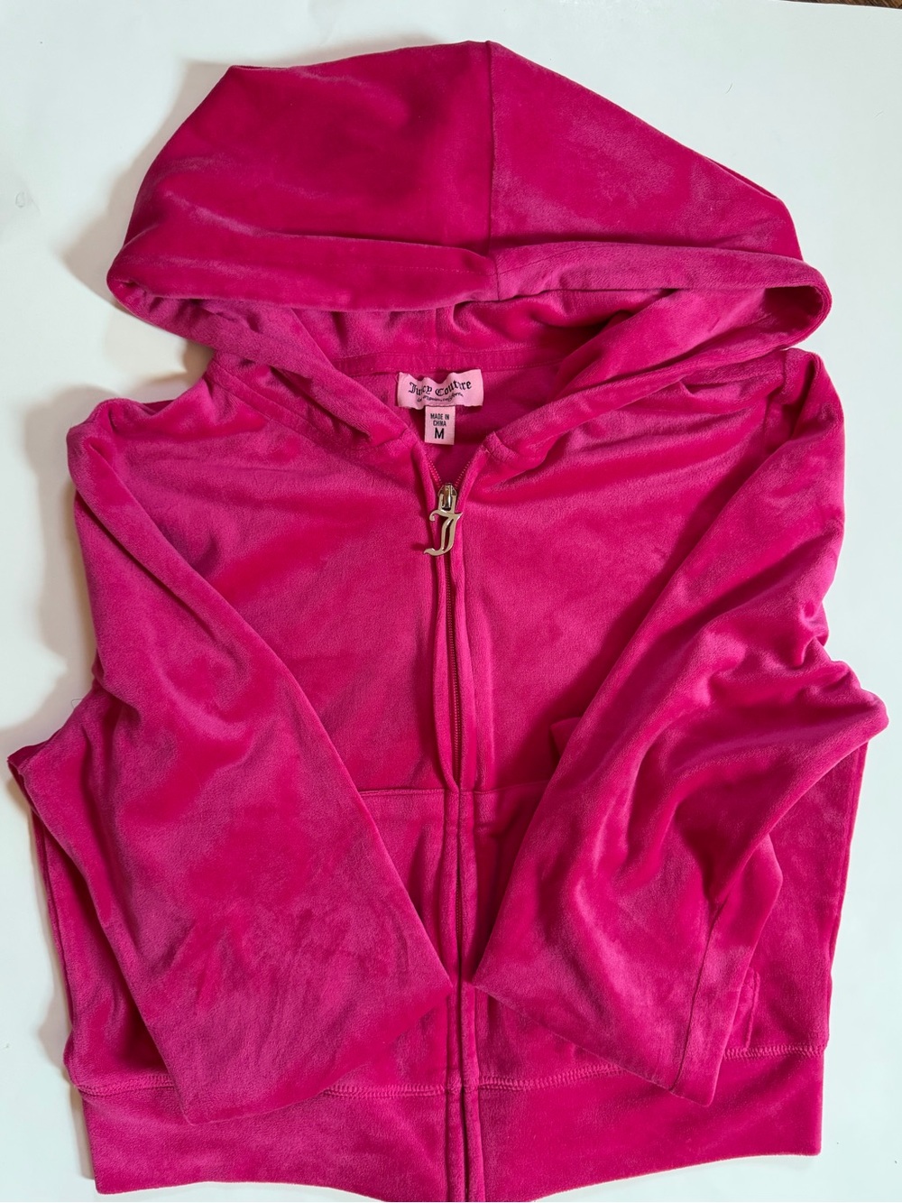 Juicy Couture Velour Hooded Sweatshirt Size M